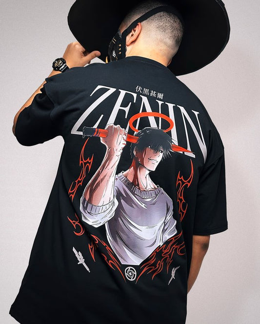 Toji Fushiguro Oversized Black Anime T-Shirt