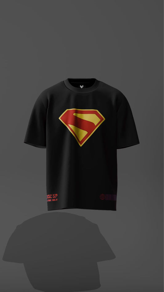 Superman's Red Logo Graphic Oversized T-shirt