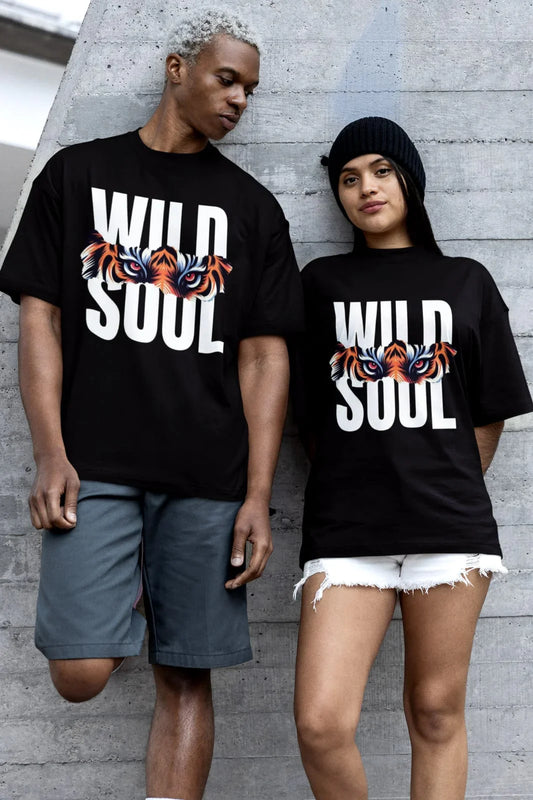 WILD SOUL Graphic Oversized T-Shirt Premium Cotton (Unisex Streetwear) - Wearified