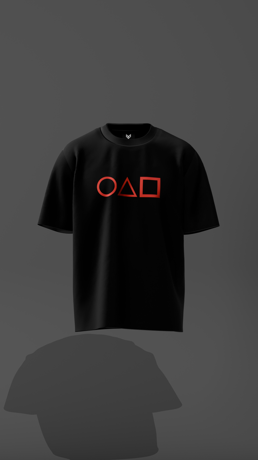 Squid Game Tripple Shaped Oversized T-shirt