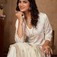 CHANDRA white 3-Piece Tesla Fabric Suit Set with Embroidered Dupatta