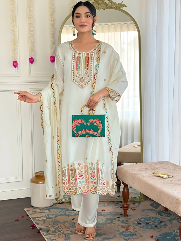 ZEENAT – Graceful Embroidered Suit Set