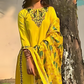 Khushi Yellow Embroidered Viscose Rayon Kurti Set with Dupatta