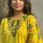 Khushi Yellow Embroidered Viscose Rayon Kurti Set with Dupatta