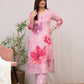 Pankhudi Pink Floral Kurta Set – Chanderi Cotton Elegance