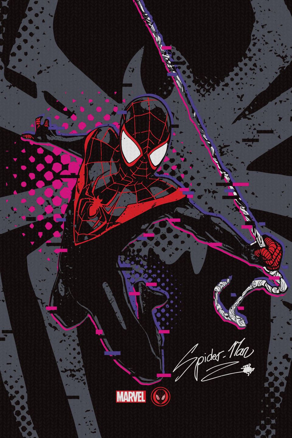 Marvel Spider-Man Back Graphic Black T-Shirt