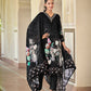 Noir Elegance Black Floral Straight Suit Set with Dupatta