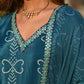HEER-2 Teal Green Chinon 3-Piece Suit Set with Printed Dupatta