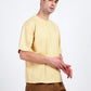 Solid Light Yellow Oversized T-Shirt for Men | Casual Summer Streetwear