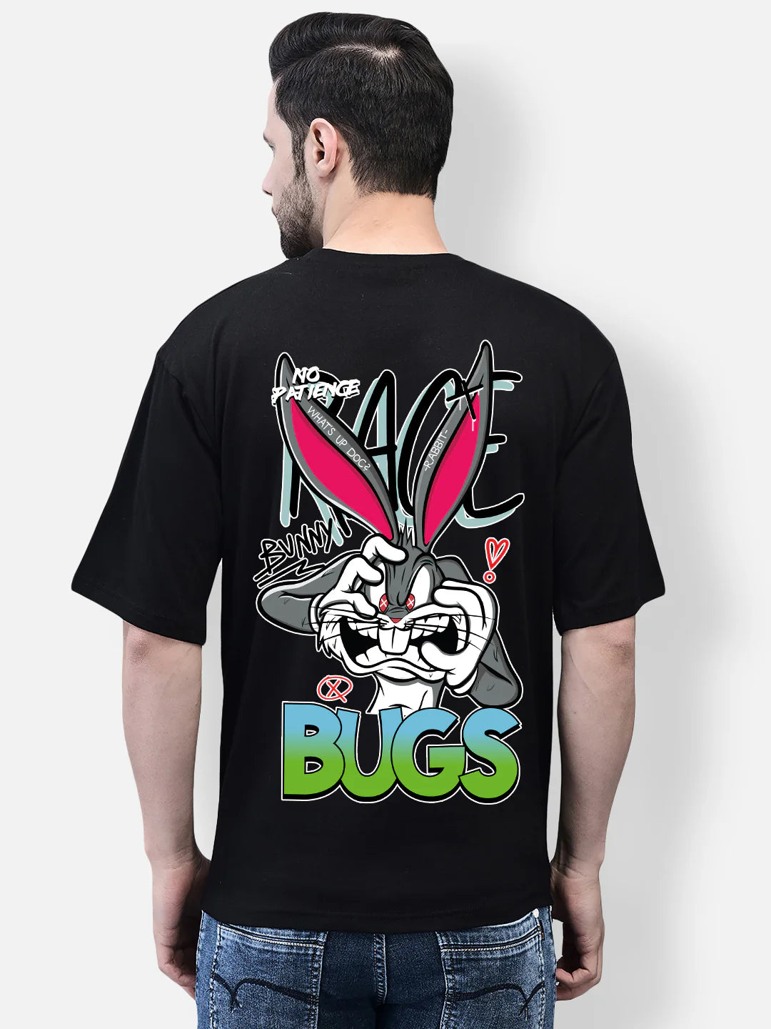 BUGS Oversized Graphic T-Shirt – Streetwear Cartoon Drop
