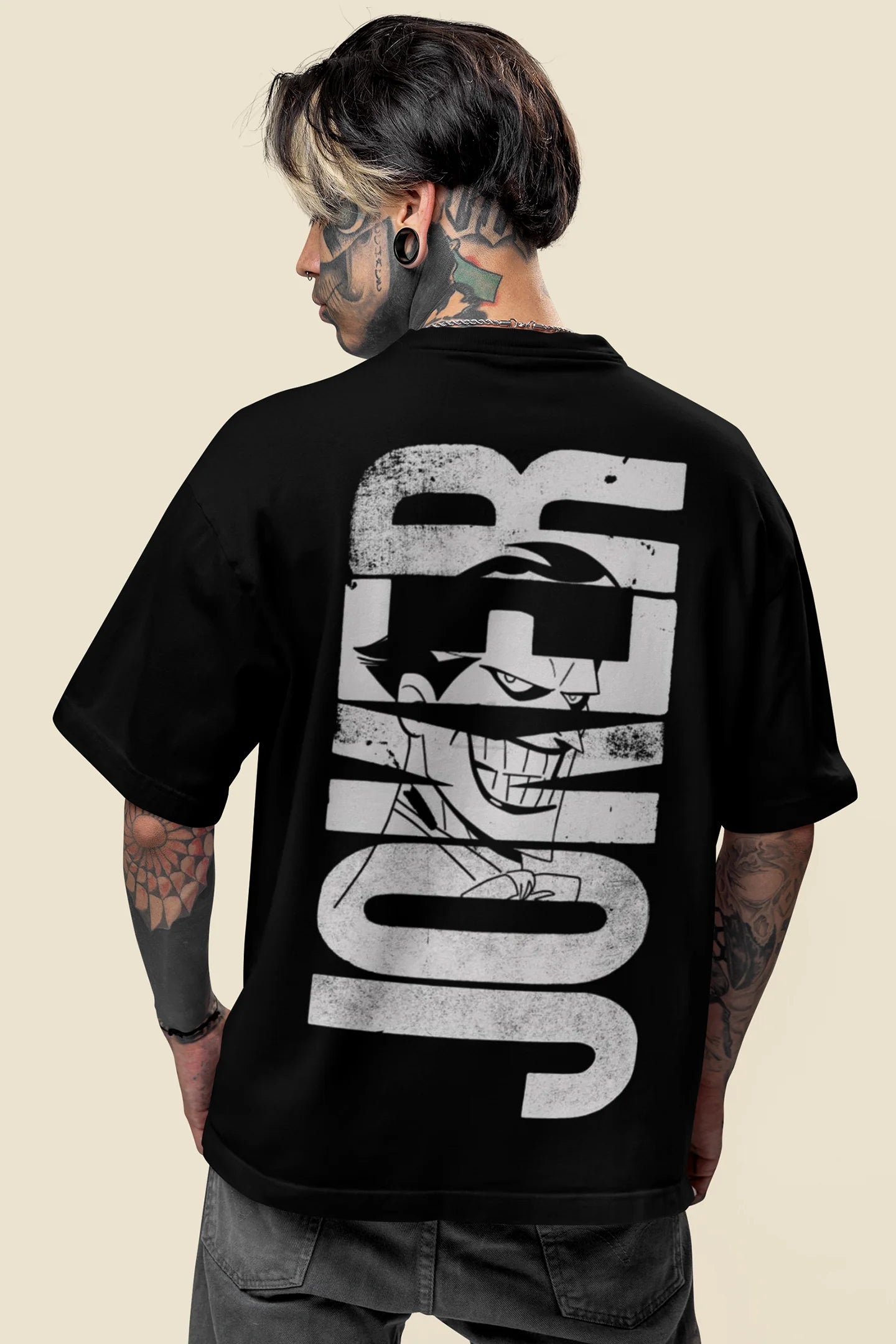 JOKER Oversized Graphic T-Shirt – 100% Cotton (220 GSM)