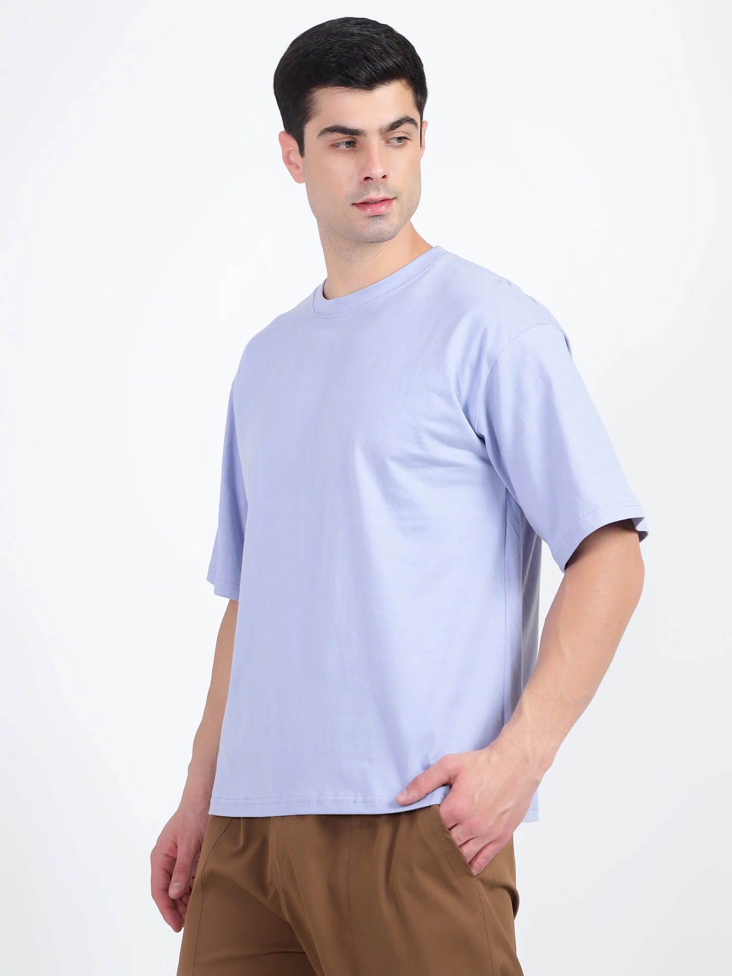 Lavender Oversized T-Shirt for Men | Soft Pastel Streetwear Essential