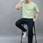 Sage Green Oversized T-Shirt for Men | Minimal Casual Streetwear Tee