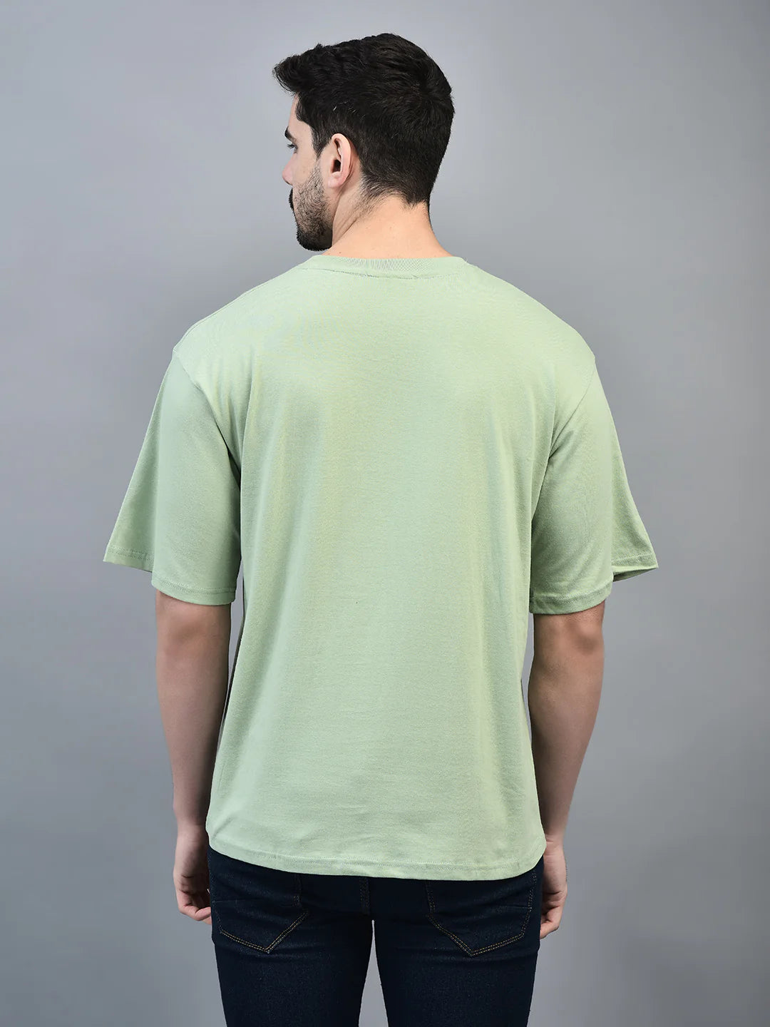 Sage Green Oversized T-Shirt for Men | Minimal Casual Streetwear Tee