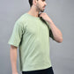Sage Green Oversized T-Shirt for Men | Minimal Casual Streetwear Tee