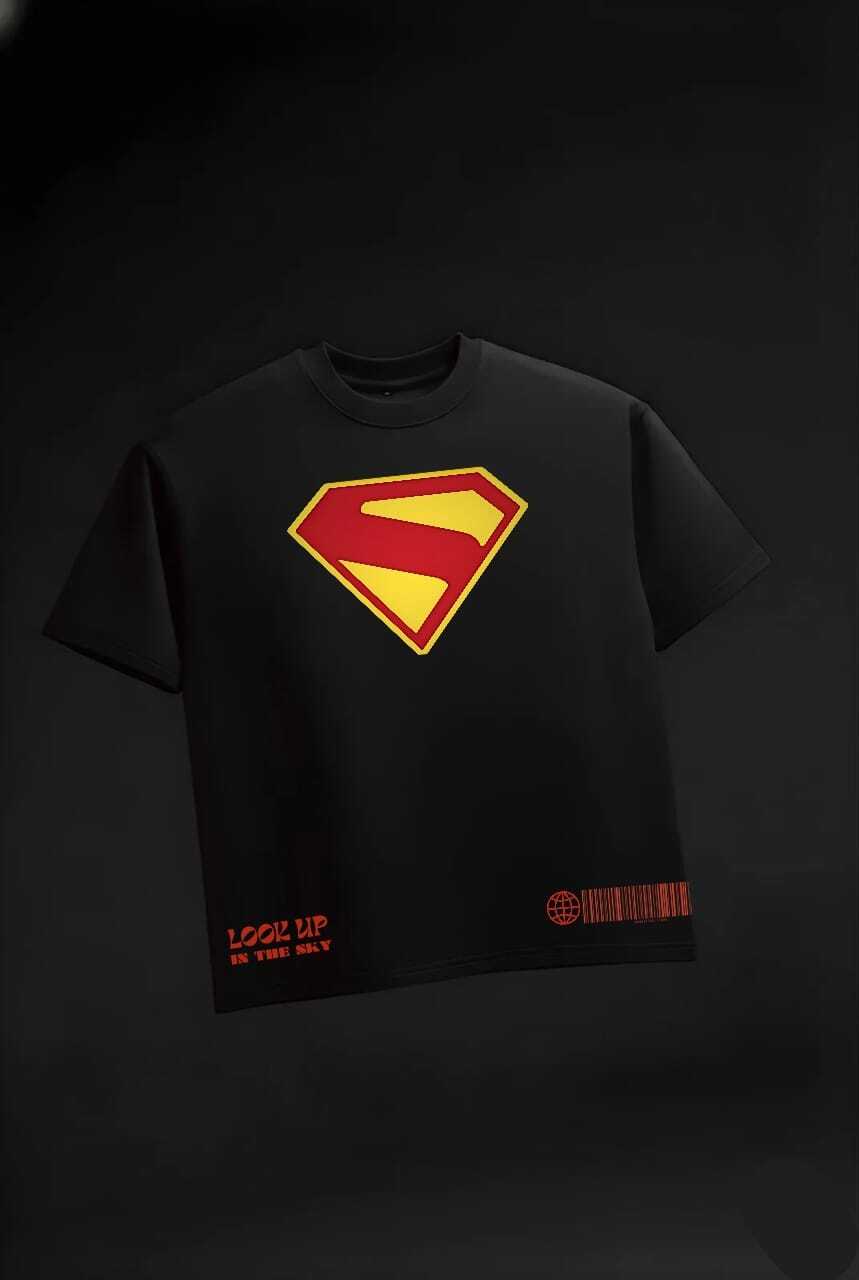 Superman's Red Logo Graphic Oversized T-shirt