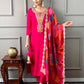 Bhoomi – Elegant Roman Mull Suit Set with Embroidered Neckline