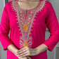 Bhoomi – Elegant Roman Mull Suit Set with Embroidered Neckline