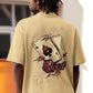 Ace of Spades Oversized Graphic T-Shirt for Men – Beige Streetwear Tee - Wearified
