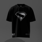 Superman Black Graphic Oversized T-Shirt