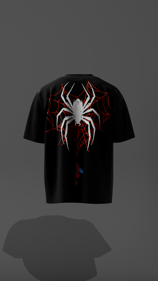 Black Spider Venom Oversized Graphic T-Shirt - Wearified