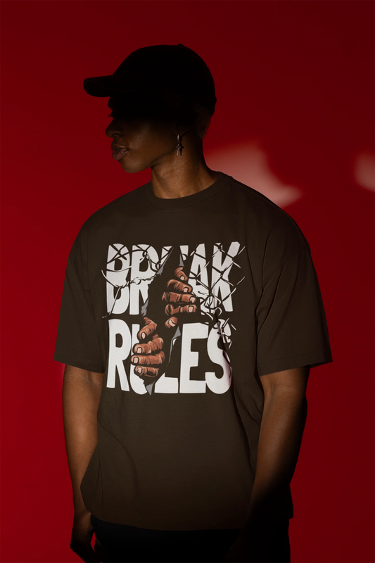 "Break Rules" Graphic Freedom Tee – Noir Black - Wearified