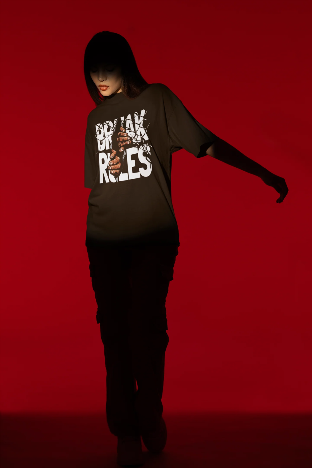 "Break Rules" Graphic Freedom Tee – Noir Black - Wearified