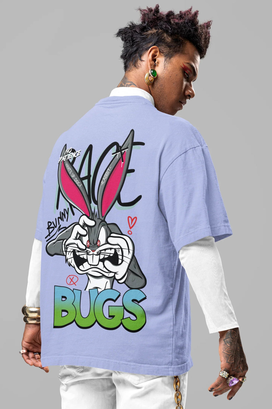 BUGS Oversized Graphic T-Shirt – Streetwear Cartoon Drop - Wearified