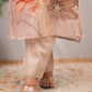 Pankhudi Beige Floral Kurta Set – Chanderi Cotton Elegance
