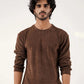 Daily Luxe Jacquard Sweatshirt – Chestnut Brown - Wearified