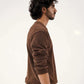 Daily Luxe Jacquard Sweatshirt – Chestnut Brown - Wearified