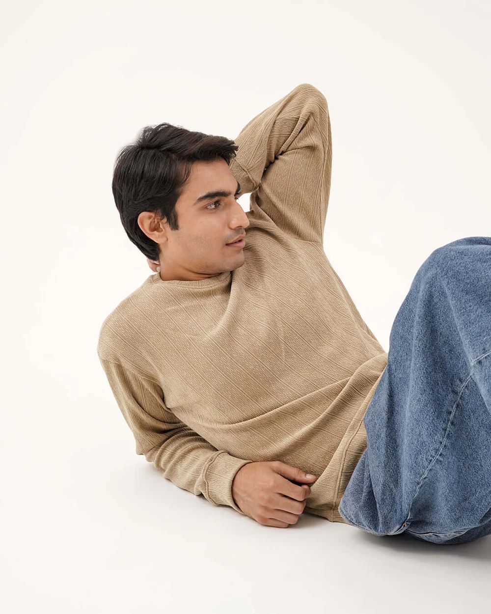 Daily Luxe Jacquard Sweatshirt – Desert Sand - Wearified