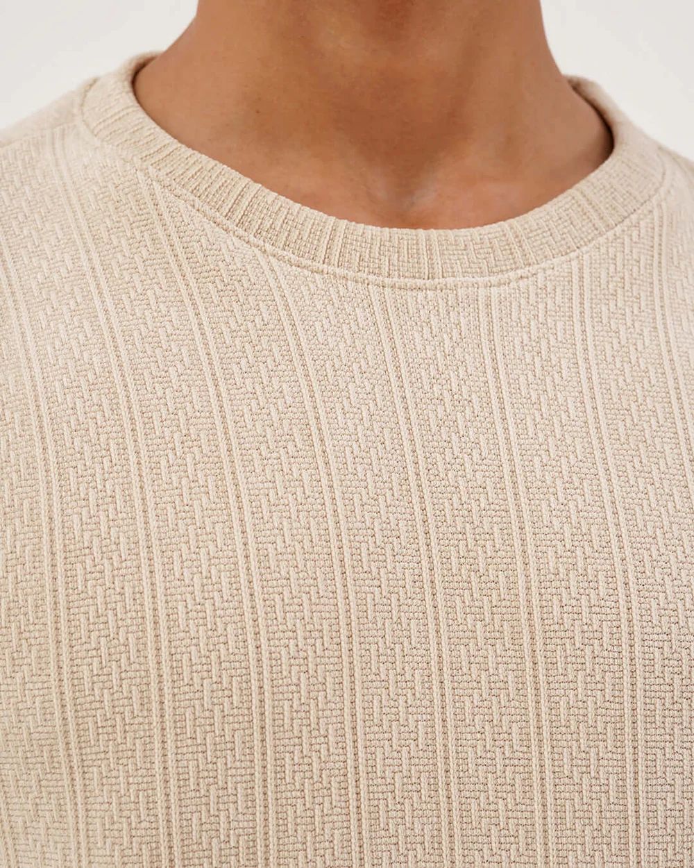 Daily Luxe Jacquard Sweatshirt – Ivory Cream - Wearified