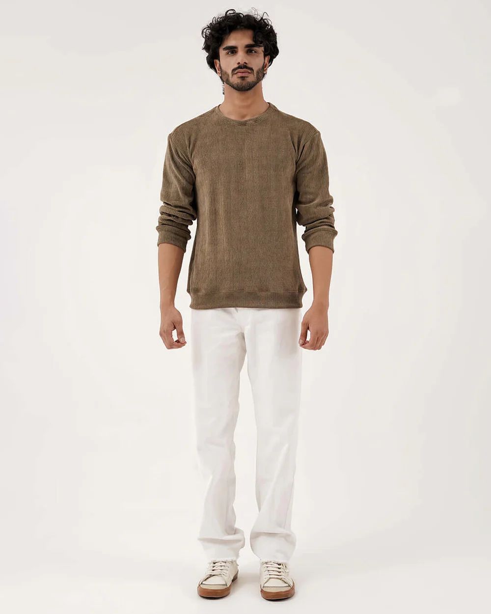 Daily Luxe Jacquard Sweatshirt – Olive Grove - Wearified