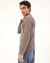 Daily Luxe Jacquard Sweatshirt – Stone Grey - Wearified