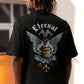 Eternal Crest Graphic Tee – Streetwear Gothic Oversized T-Shirt - Wearified