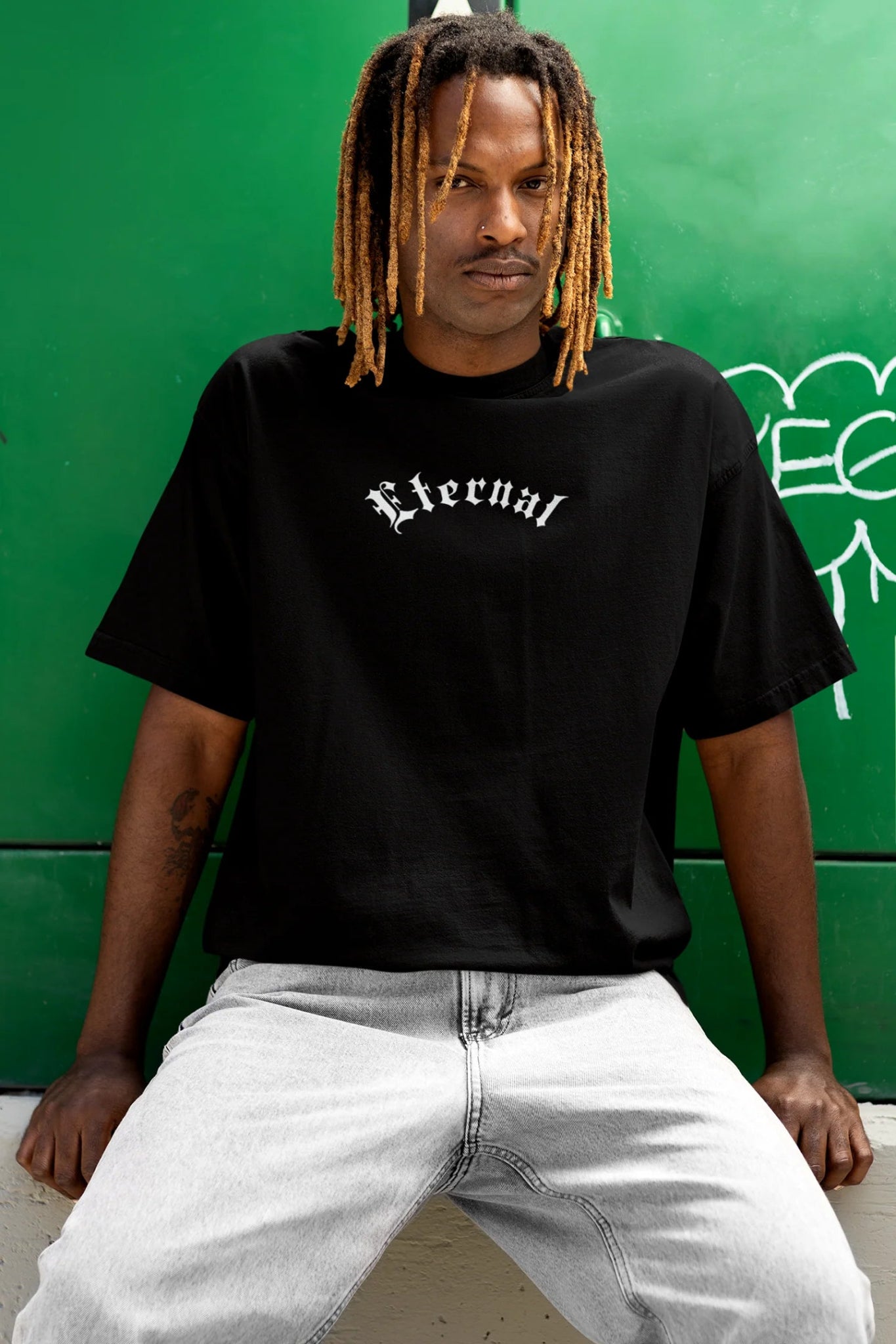Eternal Crest Graphic Tee – Streetwear Gothic Oversized T-Shirt - Wearified