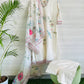 Chidiya White Floral Taby Silk Kurti Set with Dupatta – Elegant Wear