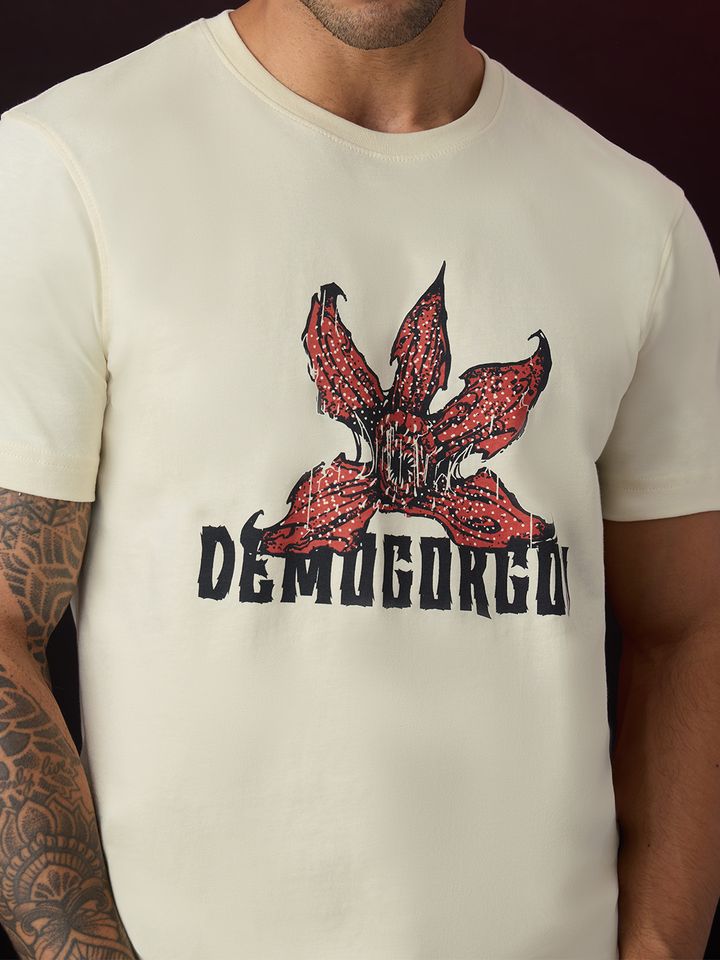Stranger Things Demogorgon Oversized Graphic T-Shirt