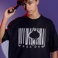 Freedom Barcode Oversized T-Shirt – Graphic Streetwear Tee (220 GSM Cotton) - Wearified