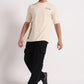 Men's Beige Excuse Me Graphic Printing Oversized T-Shirts - Wearified