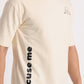 Men's Beige Excuse Me Graphic Printing Oversized T-Shirts - Wearified
