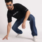 Men's Black WEARiFiED Typography Oversized T-Shirt - Wearified