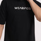 Men's Black WEARiFiED Typography Oversized T-Shirt - Wearified