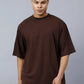 Men's Brown Oversized T-Shirt | Premium Cotton Relaxed Fit Tee - Wearified