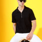 Men's Half - Zip Polo T-Shirt – Stylish Slim Fit Casual Tee - Wearified