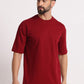 Men's Maroon Essential Oversized T-Shirt - Wearified