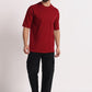 Men's Maroon Essential Oversized T-Shirt - Wearified