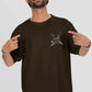 Monster Inside Oversized Graphic T-Shirt for Men – Dark Olive Green - Wearified