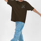 Monster Inside Oversized Graphic T-Shirt for Men – Dark Olive Green - Wearified